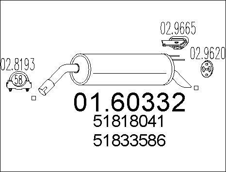 MTS 01.60332 - Toba esapament finala parts5.com