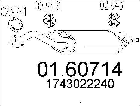 MTS 01.60714 - Koncový tlmič výfuku parts5.com