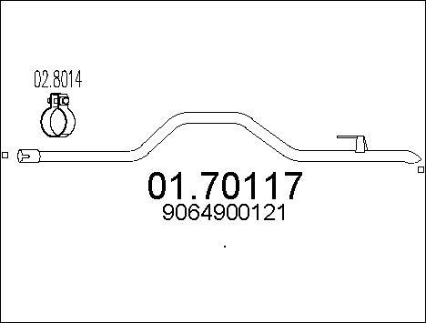 MTS 01.70117 - Exhaust Pipe parts5.com