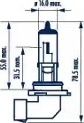 Narva 48613 - Лампа накаливания, противотуманная фара parts5.com