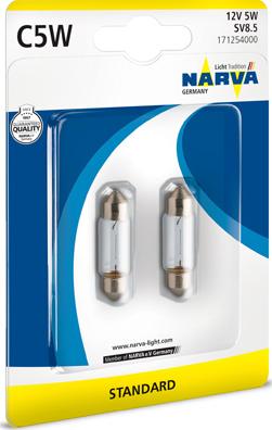 Narva 17125 4000 - Ampoule, feu éclaireur de plaque parts5.com