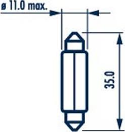 Narva 17125 4000 - Žárovka, osvětlení poznávací značky parts5.com