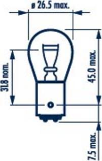 Narva 178814000 - Lámpara incandescente, luz trasera / de freno parts5.com