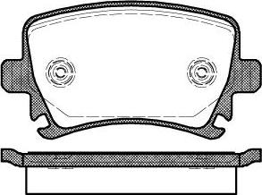 VW 1K0698451T - Brake Pad Set, disc brake parts5.com