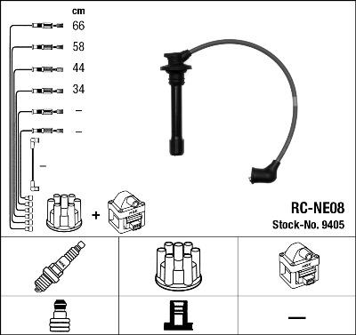 NGK 9405 - Juego de cables de encendido parts5.com