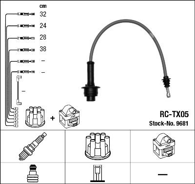 NGK 9681 - Süütesüsteemikomplekt parts5.com