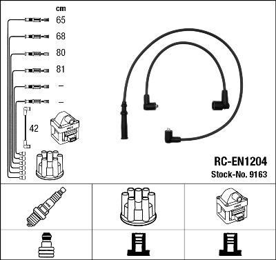 NGK 9163 - Juego de cables de encendido parts5.com