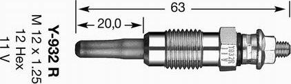 NGK 4956 - Świeca żarowa parts5.com