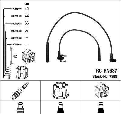 NGK 7368 - Ateşleme kablosu seti parts5.com