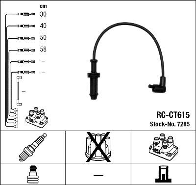 NGK 7285 - Juego de cables de encendido parts5.com