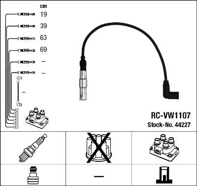 NGK 44227 - Juego de cables de encendido parts5.com
