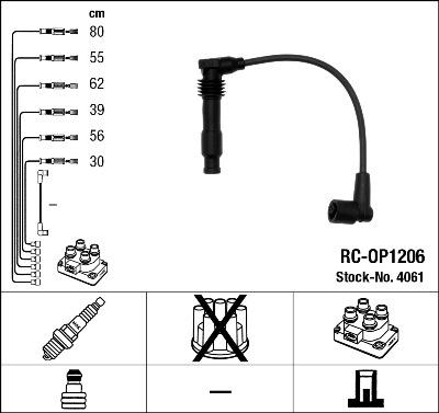 NGK 4061 - Komplet vzigalnih vodnikov az svecke parts5.com