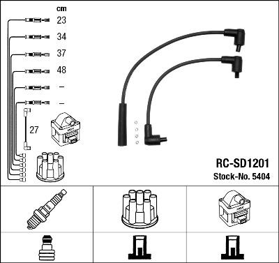 NGK 5404 - Комплект проводов зажигания parts5.com