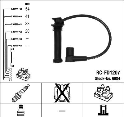 NGK 6984 - Set cablaj aprinder parts5.com