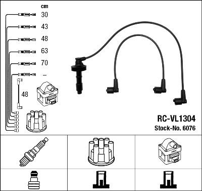 NGK 6076 - Sada kabelů pro zapalování parts5.com