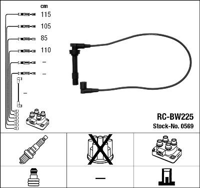 NGK 0569 - Juego de cables de encendido parts5.com