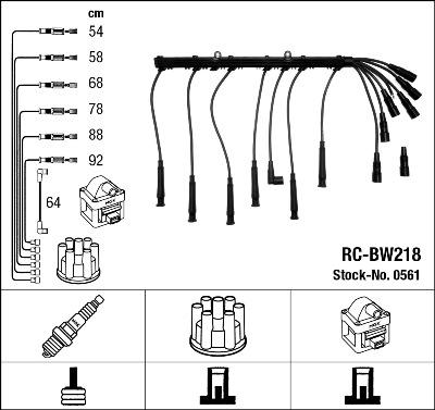 NGK 0561 - Juego de cables de encendido parts5.com