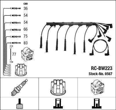 NGK 0567 - Juego de cables de encendido parts5.com