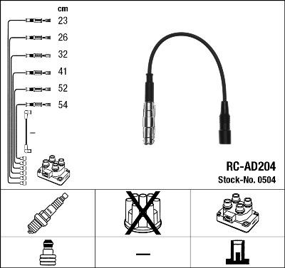 NGK 0504 - Juego de cables de encendido parts5.com