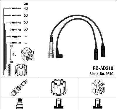 NGK 0510 - Juego de cables de encendido parts5.com