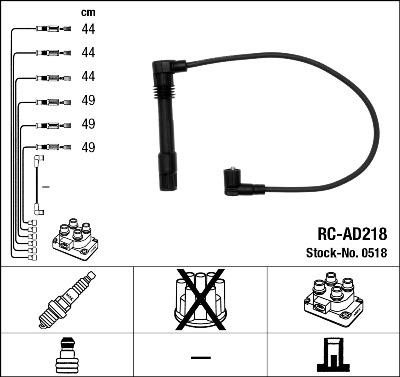 NGK 0518 - Juego de cables de encendido parts5.com