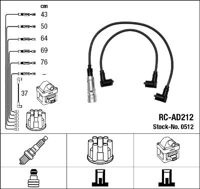 NGK 0512 - Juego de cables de encendido parts5.com