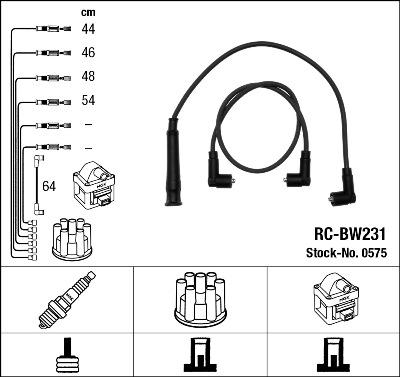 NGK 0575 - Juego de cables de encendido parts5.com