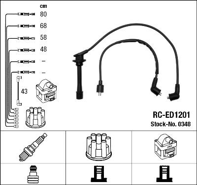 NGK 0348 - Juego de cables de encendido parts5.com