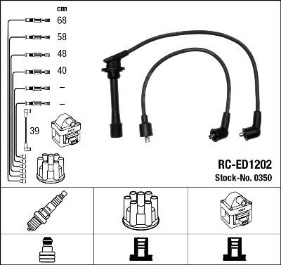 NGK 0350 - Juego de cables de encendido parts5.com