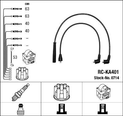 NGK 0714 - Juego de cables de encendido parts5.com