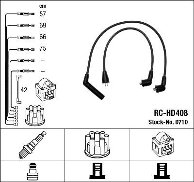 NGK 0710 - Juego de cables de encendido parts5.com