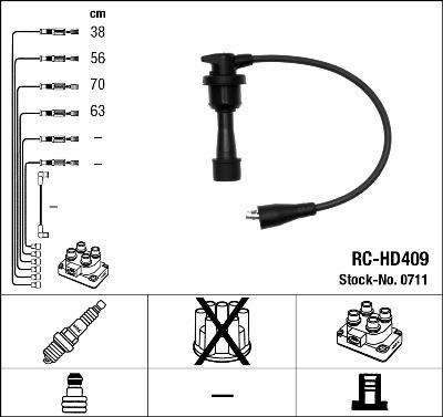 NGK 0711 - Juego de cables de encendido parts5.com