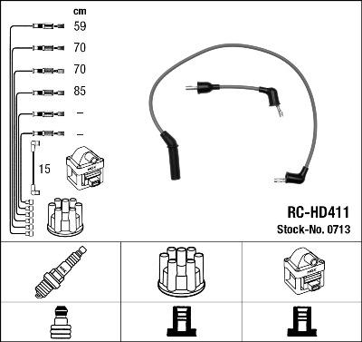 NGK 0713 - Juego de cables de encendido parts5.com