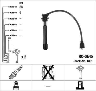 NGK 1801 - Komplet vodova paljenja parts5.com