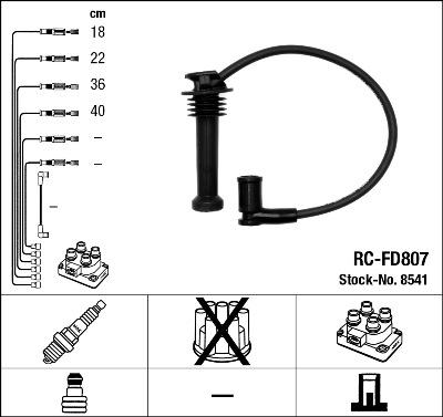 NGK 8541 - Ignition Cable Kit parts5.com