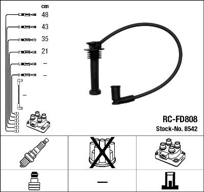 NGK 8542 - Ignition Cable Kit parts5.com