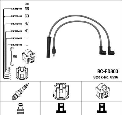 NGK 8536 - Set cablaj aprinder parts5.com