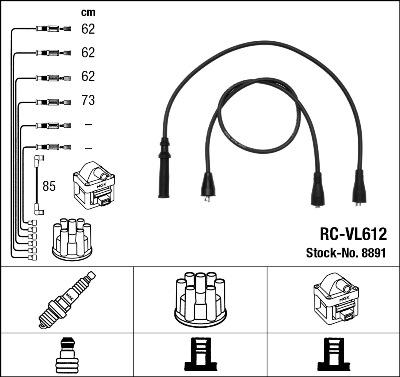 NGK 8891 - Ignition Cable Kit parts5.com