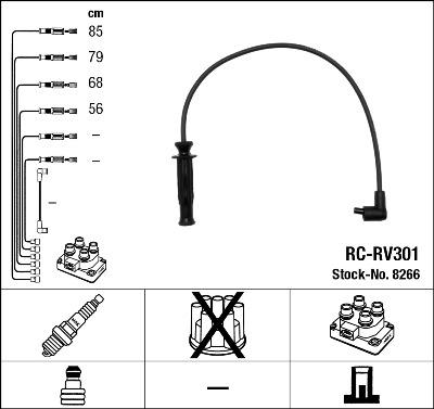 NGK 8266 - Juego de cables de encendido parts5.com