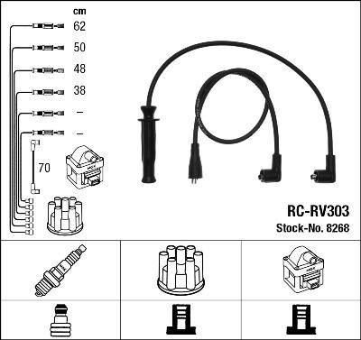 NGK 8268 - Juego de cables de encendido parts5.com