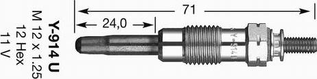 NGK 2643 - Świeca żarowa parts5.com