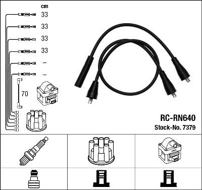 NGK 7379 - Комплект проводов зажигания parts5.com