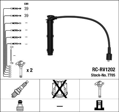 NGK 7705 - Juego de cables de encendido parts5.com