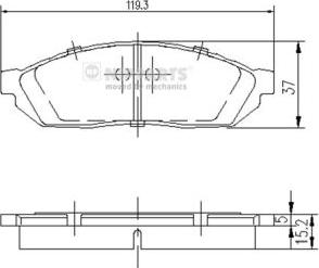 TRW GDB254S - Zestaw klocków hamulcowych, hamulce tarczowe parts5.com