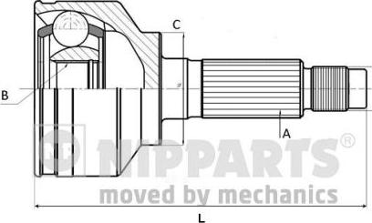 Nipparts J2825008 - Gelenksatz, Antriebswelle parts5.com