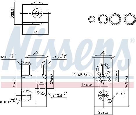 Nissens 999457 - Expanzní ventil, klimatizace parts5.com