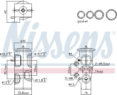 Nissens 999428 - Supapa expansiune, clima parts5.com