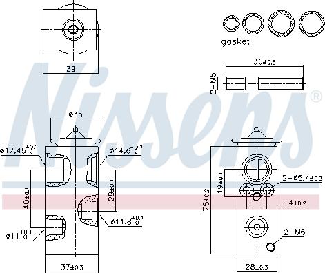 Nissens 999427 - Válvula de expansión, aire acondicionado parts5.com