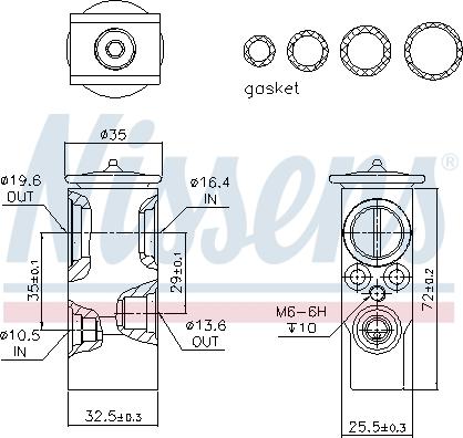 Nissens 999289 - Expansion Valve, air conditioning parts5.com