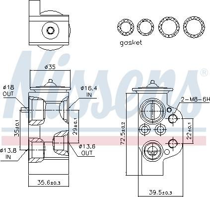 Nissens 999220 - Ekspanzijski ventil, klimatska naprava parts5.com